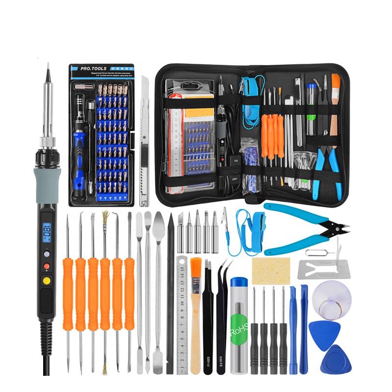Soldering Iron Kit - Dijital Göstergeli Elektrikli Havya Tabancası ve