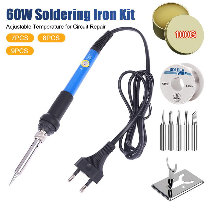 Soldering Iron Kit - Ayarlanabilir Sıcaklık 220V 60W Elektrikli Havya