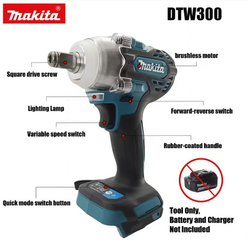 Makita Drill Dtw300 - Makita DTW300 18V Fırçasız Akülü Somun