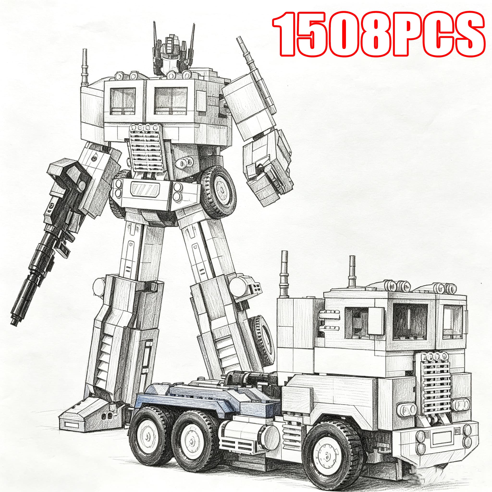 Diy Robot Electronics Kit - YENİ 1:8 Ölçekli 1508 Parça Teknik