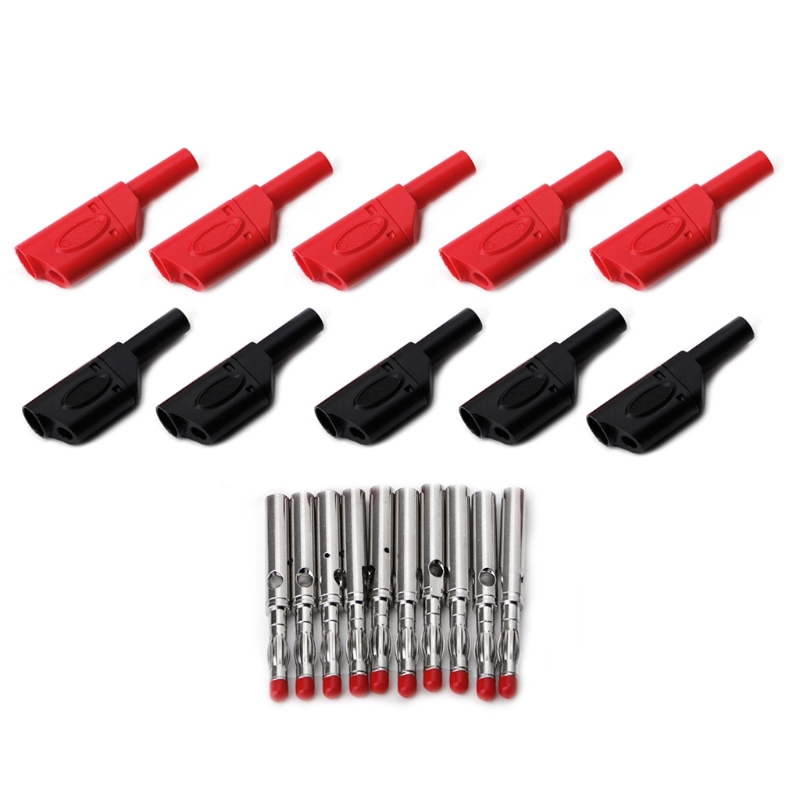 Soldering Iron Kit - 10 takım 4mm Erkek Kılıf İstiflenebilir