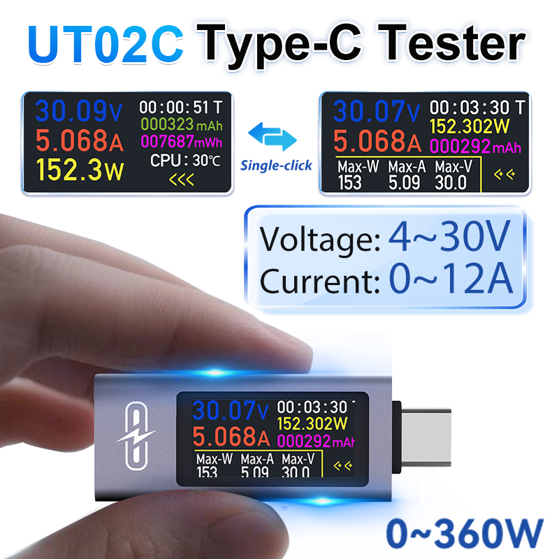 Logic Analyzer Usb - UT02C USB Renkli Ekran Tip-C Test