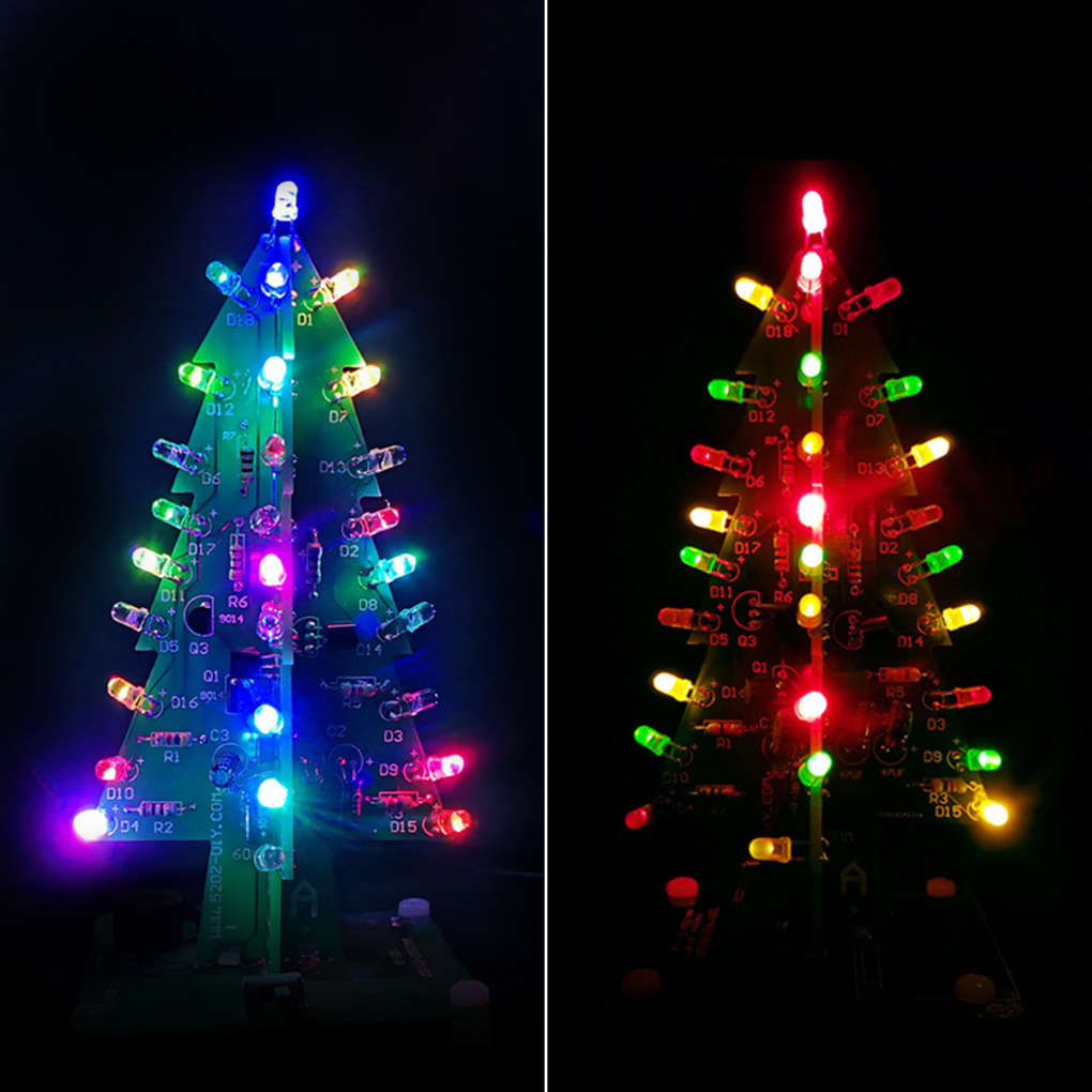 Diy Electronics Set - LED renkli noel ağacı DIY seti