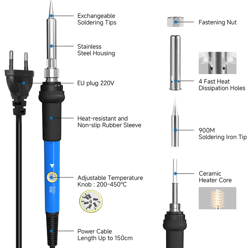 Ayarlanabilir Sıcaklık 220V 60 - Soldering Iron Kit incelemesi ve fiyatı