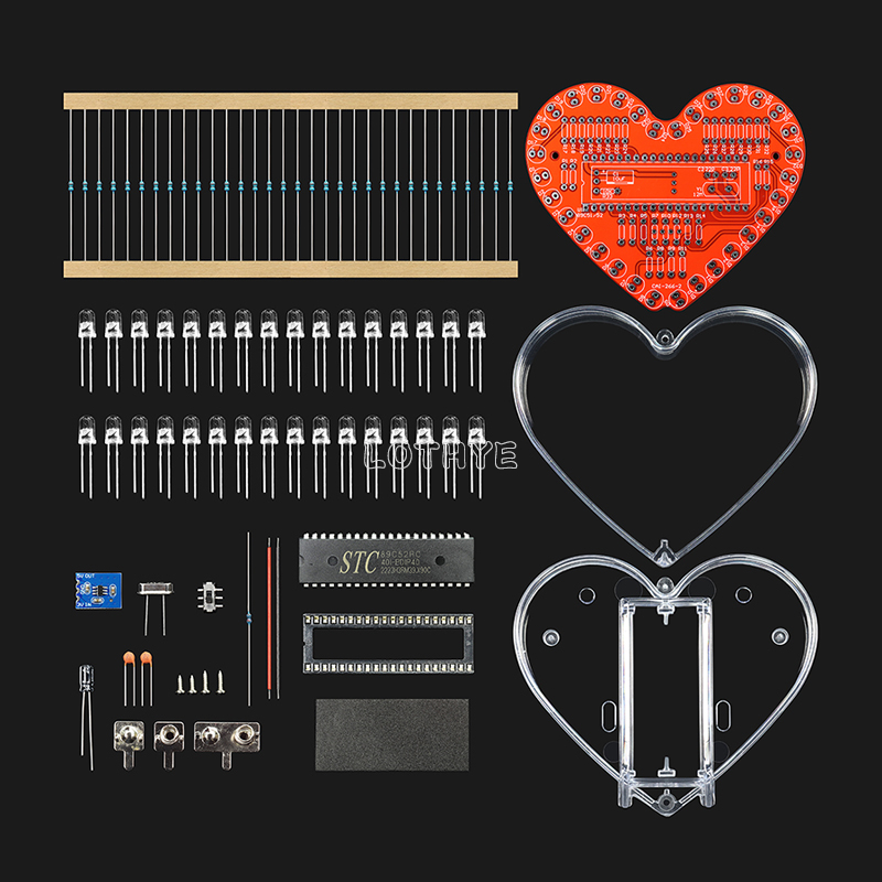 RGB Renkli Akan Su Işığı Kalp  - Diy Electronics Set incelemesi ve fiyatı